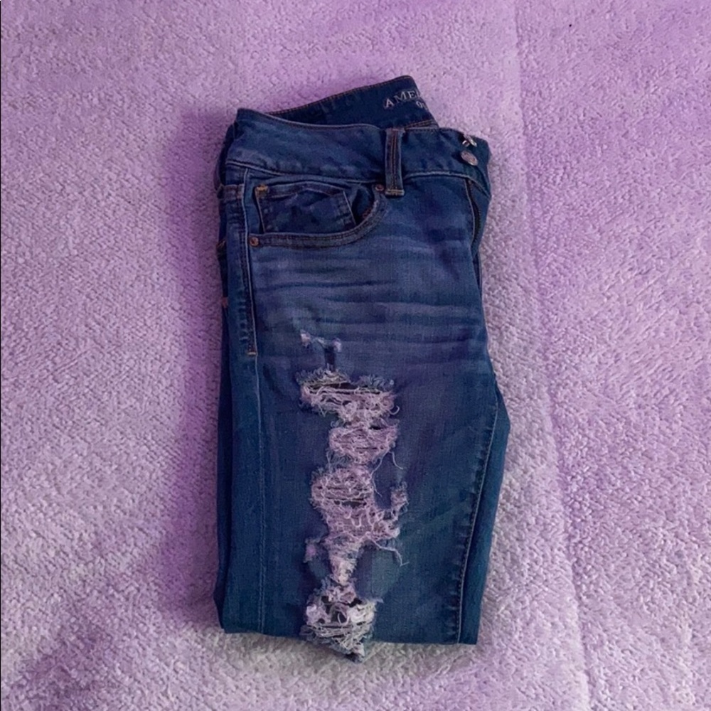 American Eagle ripped jeans